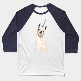 Rainbow Unicorn Llama Baseball T-Shirt